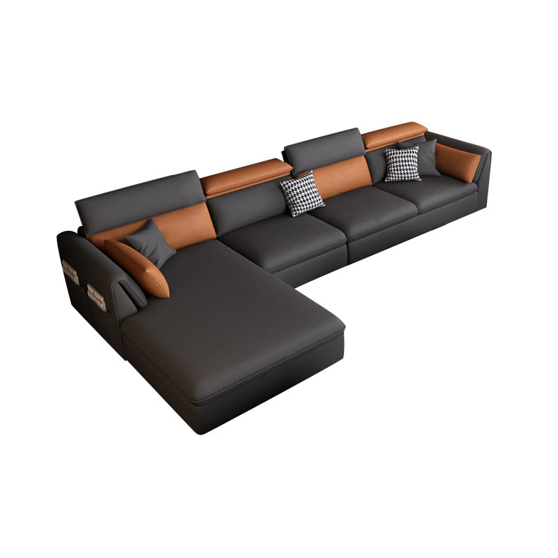 Cojines de almohada moderna de almohadilla de almohada de almohada gris seccional Chesterfield