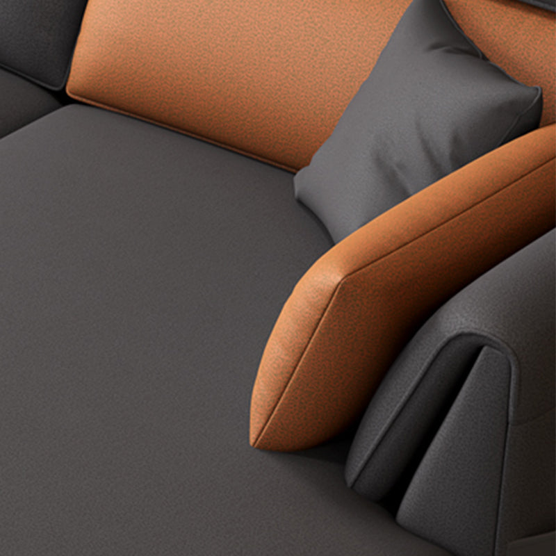 Cojines de almohada moderna de almohadilla de almohada de almohada gris seccional Chesterfield