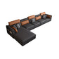 Cojines de almohada moderna de almohadilla de almohada de almohada gris seccional Chesterfield