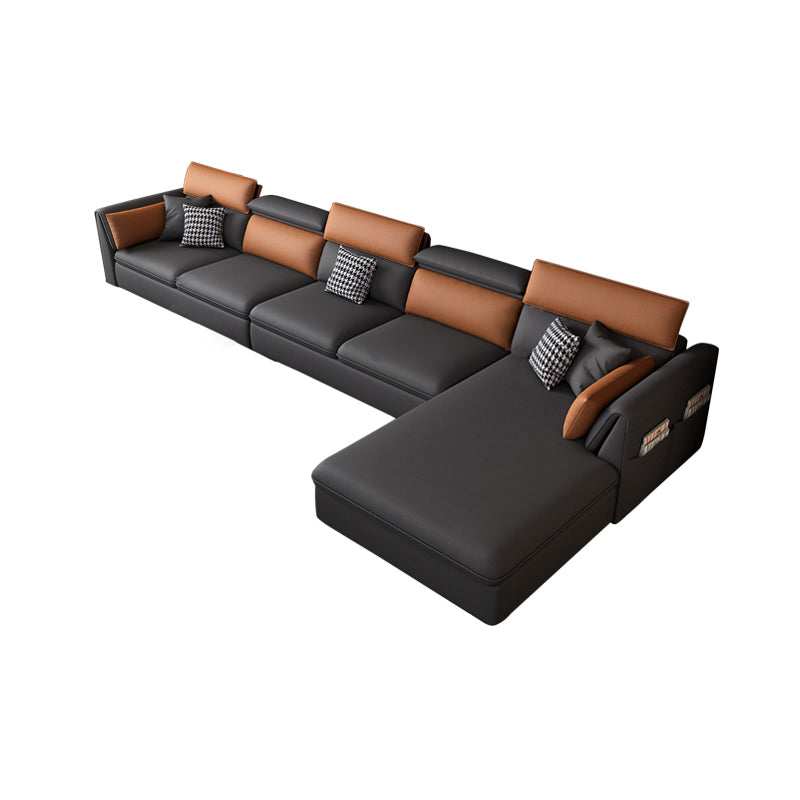 Cojines de almohada moderna de almohadilla de almohada de almohada gris seccional Chesterfield