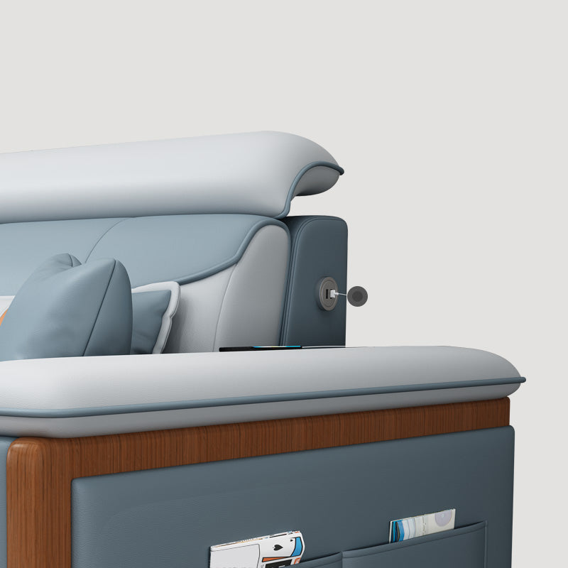 Moderno braccio top a cuscino contemporaneo sezionale, divano sezionale in pelle finta