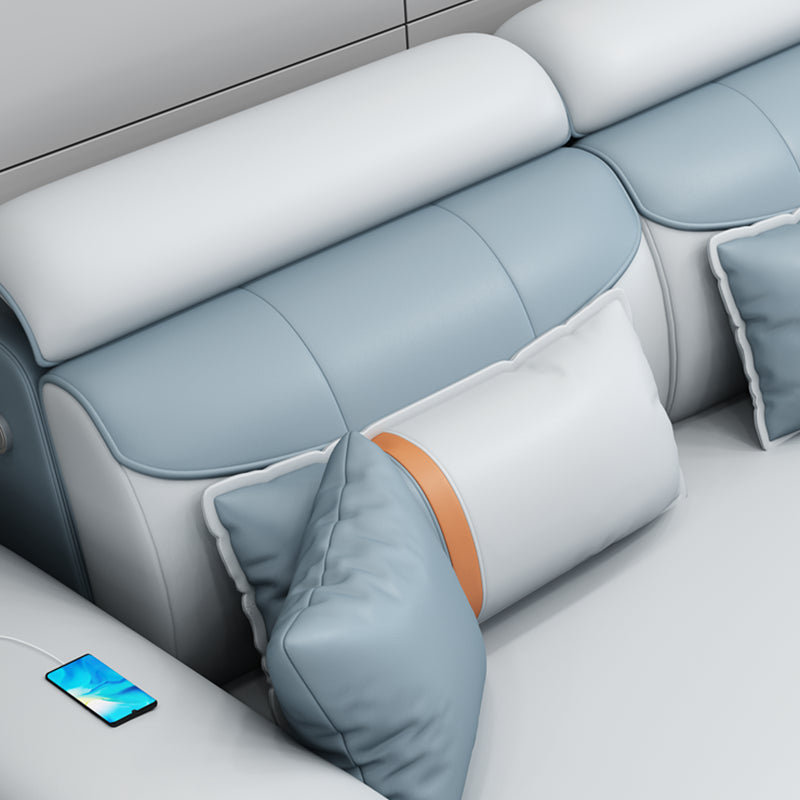 Moderno braccio top a cuscino contemporaneo sezionale, divano sezionale in pelle finta