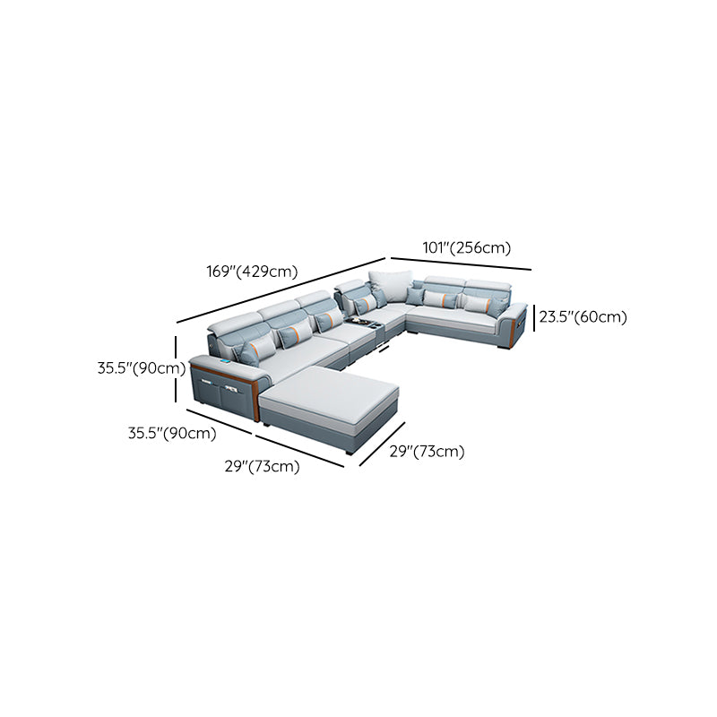 Moderno braccio top a cuscino contemporaneo sezionale, divano sezionale in pelle finta