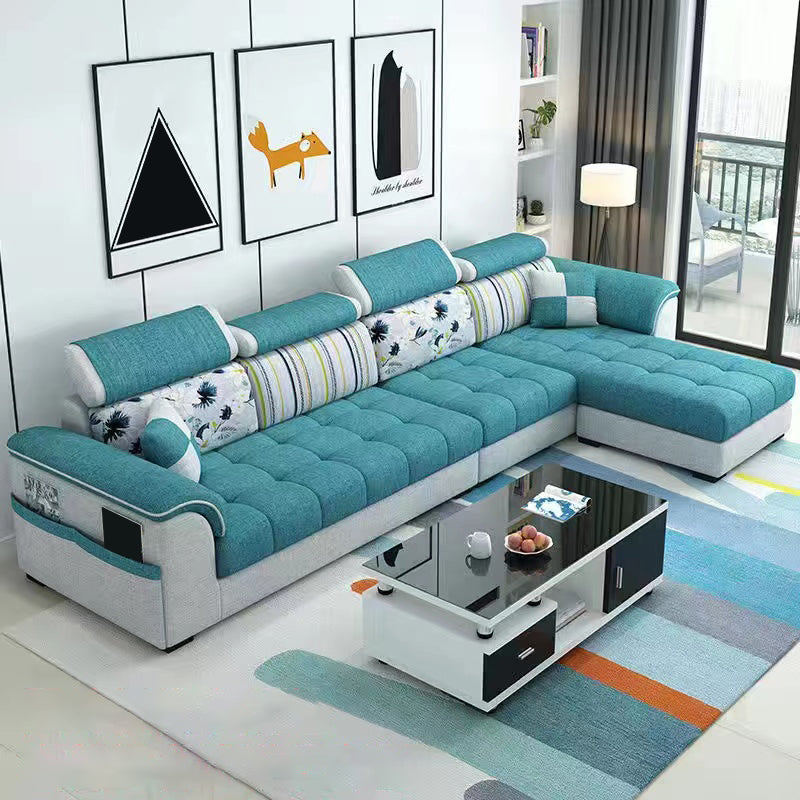 110 "Kussen Top Arm Sectionals eigentijdse gestoffeerde sectionele bankset