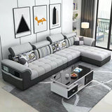 110" Pillow Top Arm Sectionals Contemporary Upholstered Sectional Sofa Set