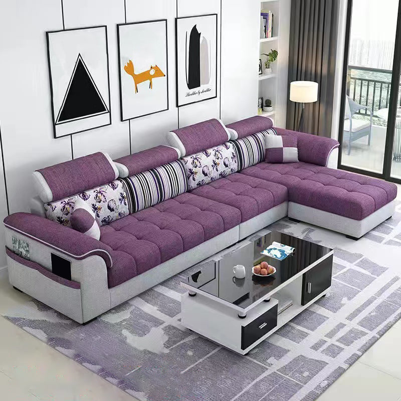 110 "Kussen Top Arm Sectionals eigentijdse gestoffeerde sectionele bankset