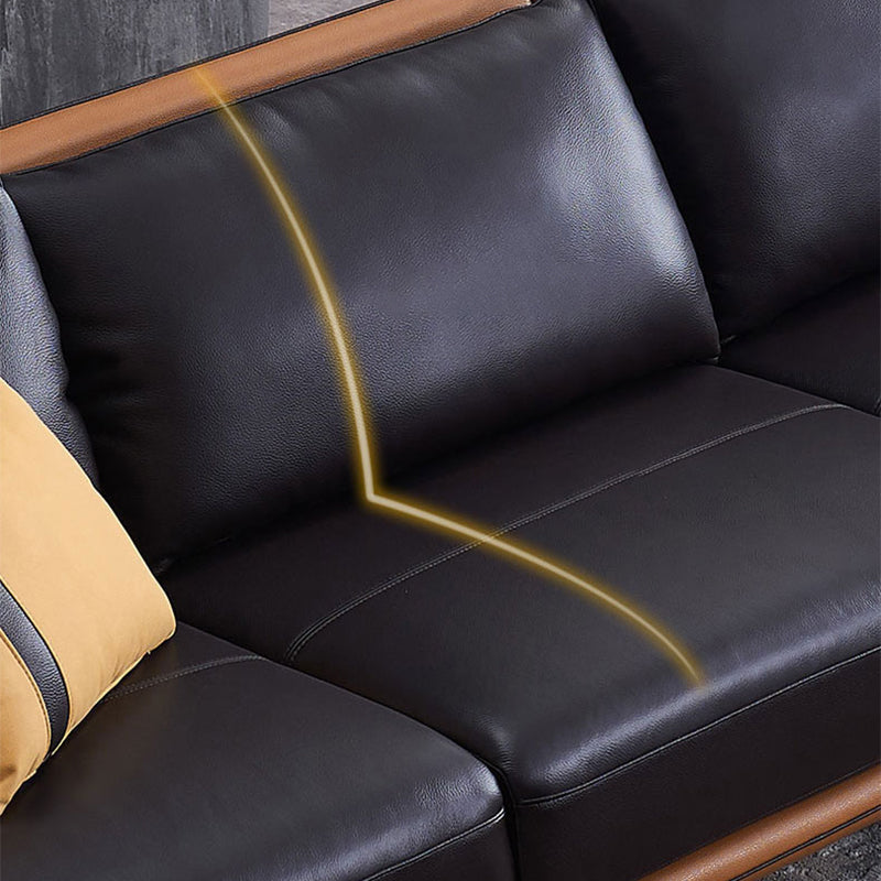 Veurs de cuir authentiques du milieu du siècle sectionnelle en baisse et chaise en marron en marron