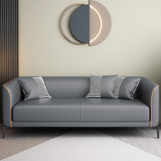 Tuxedo Arm Sofa 25.98" High Faux Leather Sofa Stain Resistant