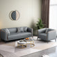 Tuxedo Arm Sofa 25.98" High Faux Leather Sofa Stain Resistant