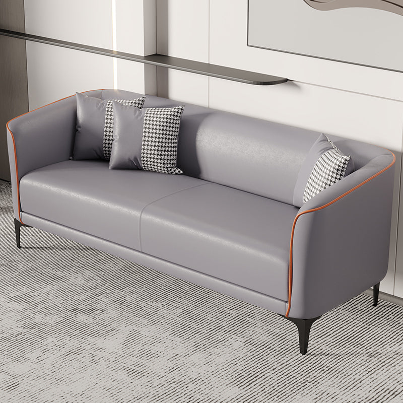 Tuxedo Arm Sofa 25.98" High Faux Leather Sofa Stain Resistant