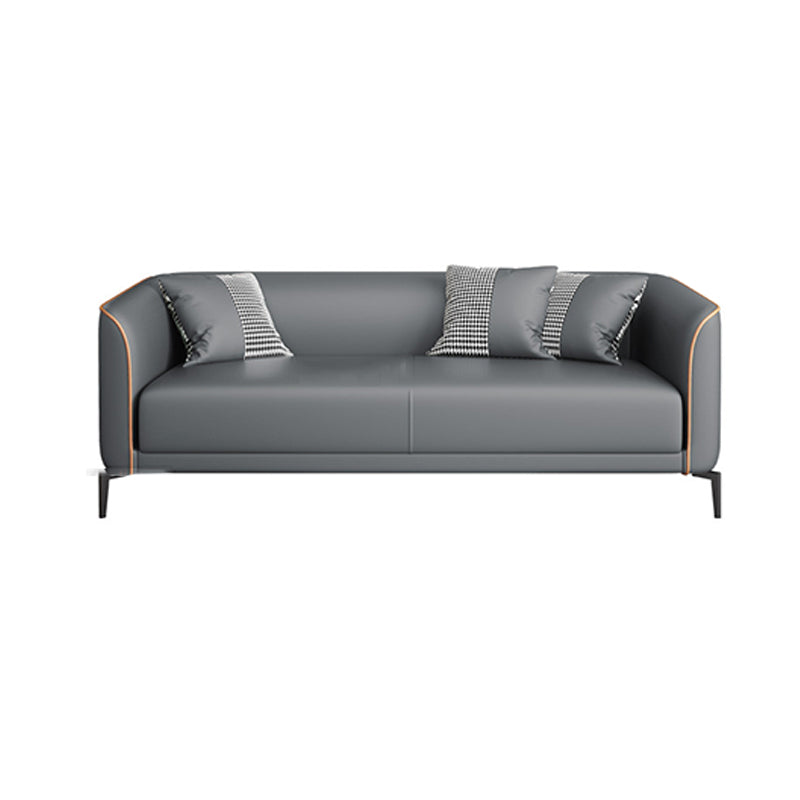 Tuxedo Arm Sofa 25.98" High Faux Leather Sofa Stain Resistant
