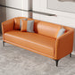 Tuxedo Arm Sofa 25.98" High Faux Leather Sofa Stain Resistant