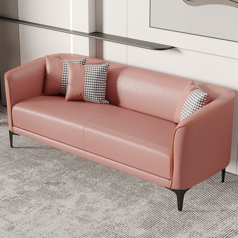 Tuxedo Arm Sofa 25.98" High Faux Leather Sofa Stain Resistant