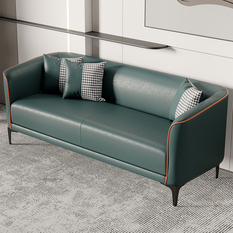 Tuxedo Arm Sofa 25.98" High Faux Leather Sofa Stain Resistant