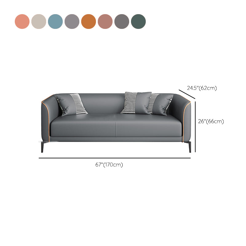 Tuxedo Arm Sofa 25.98" High Faux Leather Sofa Stain Resistant