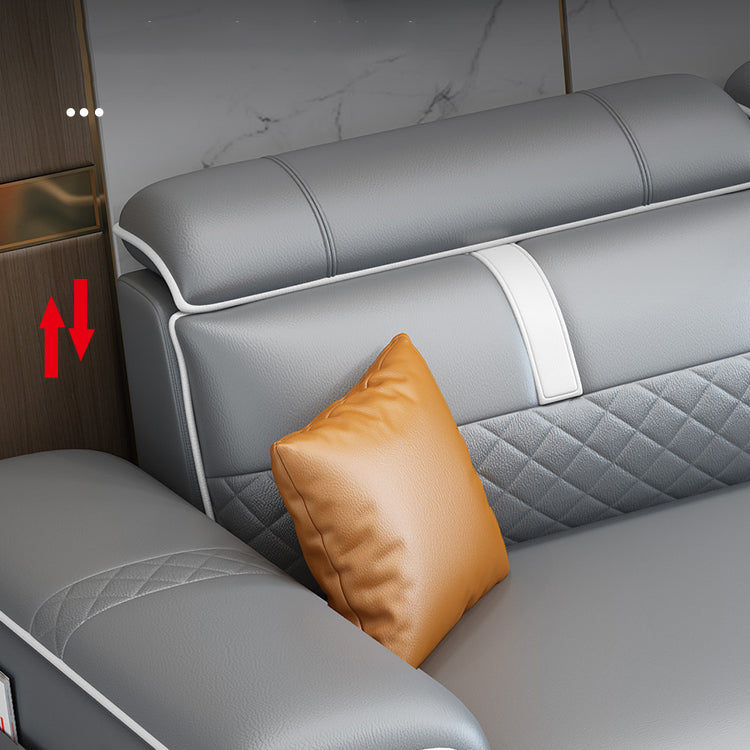 ピロートップアームソファ35.43 "高フェイクレザーソファステイン耐性