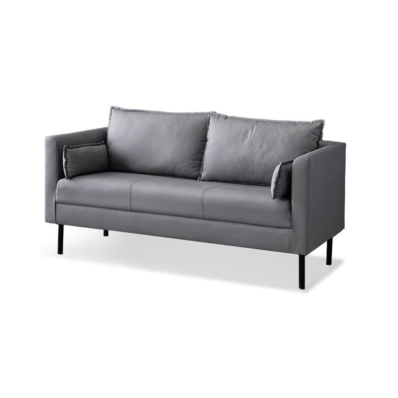 Canapé canapé glamour de 30,7 "High Glam Faux Tuxedo Tuxedo Bras avec 2 oreillers