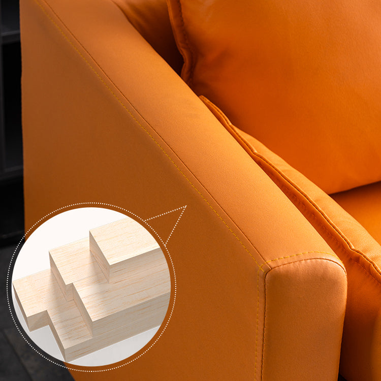 Canapé canapé glamour de 30,7 "High Glam Faux Tuxedo Tuxedo Bras avec 2 oreillers