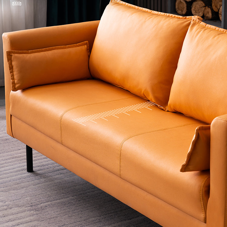 Canapé canapé glamour de 30,7 "High Glam Faux Tuxedo Tuxedo Bras avec 2 oreillers