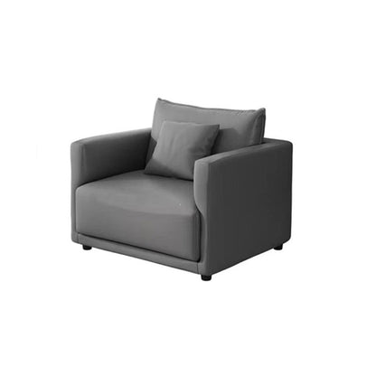 27.16 "Sofa gris haut gris Faux Tuxedo Tuxedo Bras canapé avec oreillers