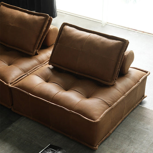 29.92" High Cushions Sofa Mid Century Modern Armless Sofa with Pillows