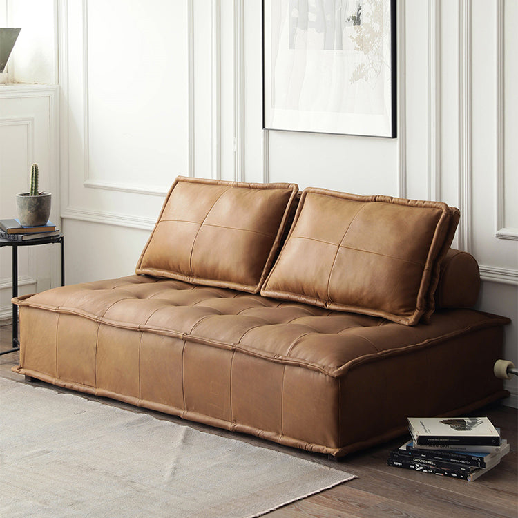 29.92 "ハイクッションソファミッドセンチュリーモダンアームレスソファ枕付き