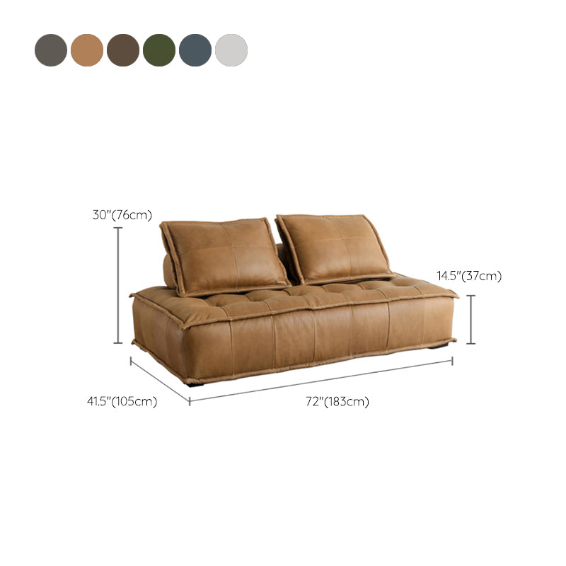 29.92 "ハイクッションソファミッドセンチュリーモダンアームレスソファ枕付き