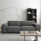 27.55" High Cushions Sofa Faux Genuine Leather Square Arm Sofa