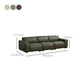 27.55" High Cushions Sofa Faux Genuine Leather Square Arm Sofa