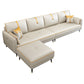 Canapé en cuir fausse 35,43 "High Modern Square ARM SOFA avec 4 oreillers