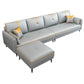 Canapé en cuir fausse 35,43 "High Modern Square ARM SOFA avec 4 oreillers