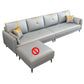 Canapé en cuir fausse 35,43 "High Modern Square ARM SOFA avec 4 oreillers