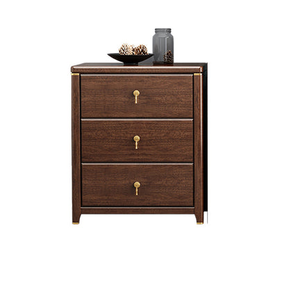 Gabinete lateral estándar de madera maciza gabinete de almacenamiento moderno de mediados de siglo con cajones