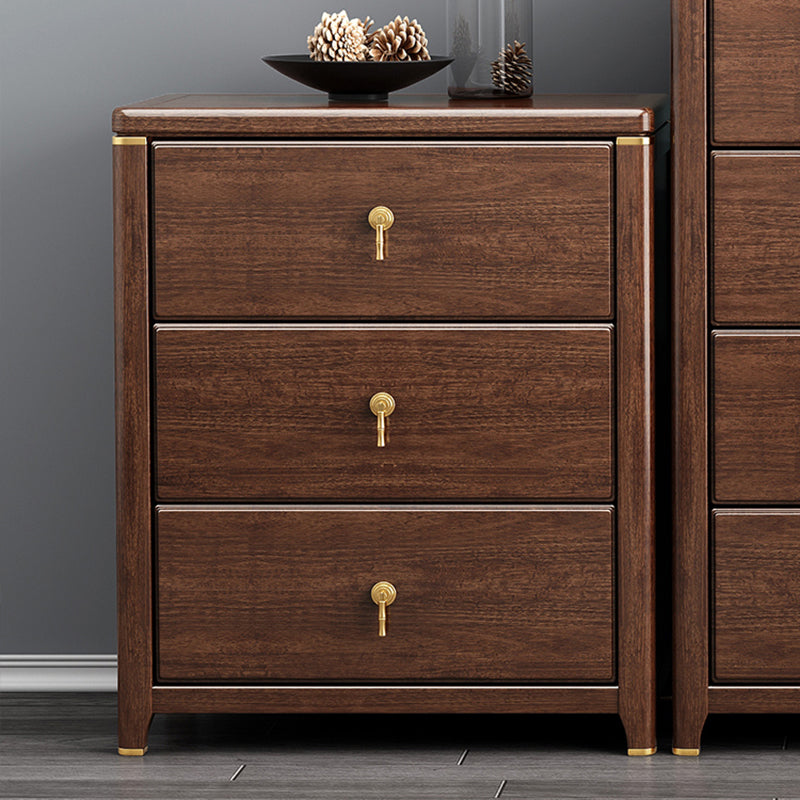 Gabinete lateral estándar de madera maciza gabinete de almacenamiento moderno de mediados de siglo con cajones