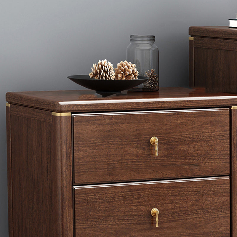 Standard Side Cabinet Solid Wood Mid-Century Modern Storage Cabinet with Drawers