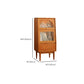Solid Wood Cabinet Natural Glass Paned Accent Cabinet with Doors Clearhalo 'Cabinets & Chests' 'cabinets_chests' 'furn' 'furn_cabinets_chests' 'Furniture' 'Living Room Furniture' 7445678