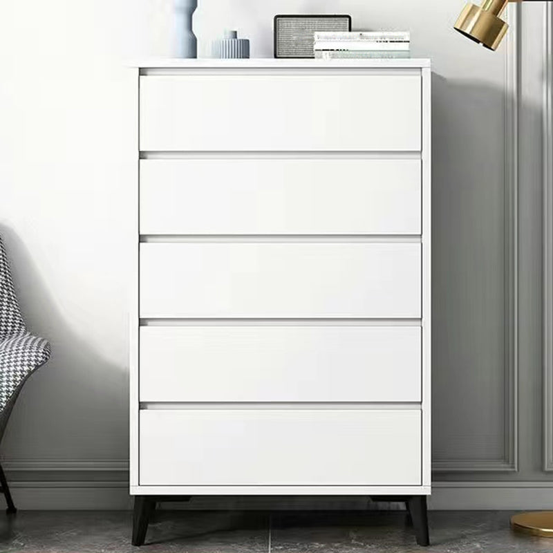 Stain Resistant Storage Cabinet Wood Side Cabinet with Drawer 24"L x 16"W x 45"H White Black Clearhalo 'Cabinets & Chests' 'cabinets_chests' 'furn' 'furn_cabinets_chests' 'Furniture' 'Living Room Furniture' 7445732