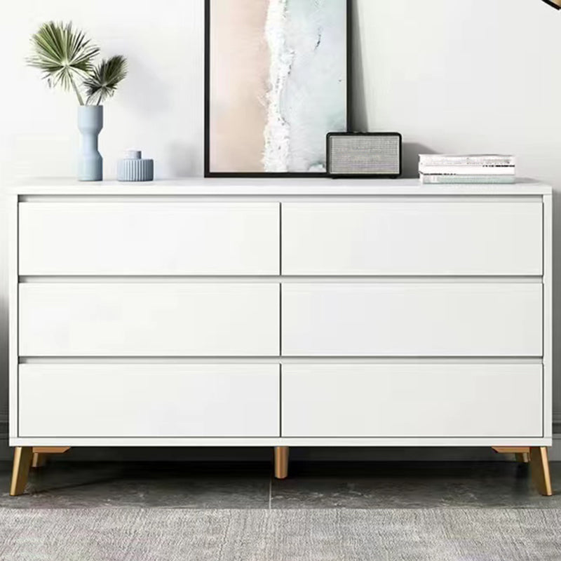 Stain Resistant Storage Cabinet Wood Side Cabinet with Drawer 46"L x 16"W x 30"H White Gold Clearhalo 'Cabinets & Chests' 'cabinets_chests' 'furn' 'furn_cabinets_chests' 'Furniture' 'Living Room Furniture' 7445740
