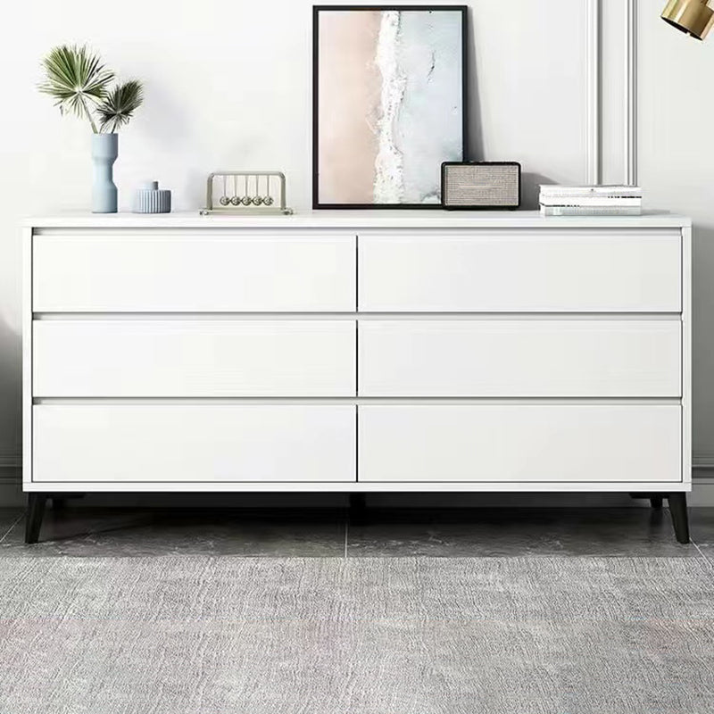 Stain Resistant Storage Cabinet Wood Side Cabinet with Drawer 54.3"L x 15.7"W x 29.5"H White Black Clearhalo 'Cabinets & Chests' 'cabinets_chests' 'furn' 'furn_cabinets_chests' 'Furniture' 'Living Room Furniture' 7445746