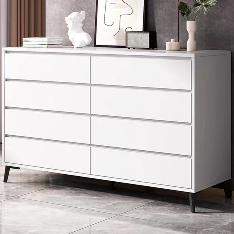Stain Resistant Storage Cabinet Wood Side Cabinet with Drawer 46"L x 16"W x 37"H White Black Clearhalo 'Cabinets & Chests' 'cabinets_chests' 'furn' 'furn_cabinets_chests' 'Furniture' 'Living Room Furniture' 7445753
