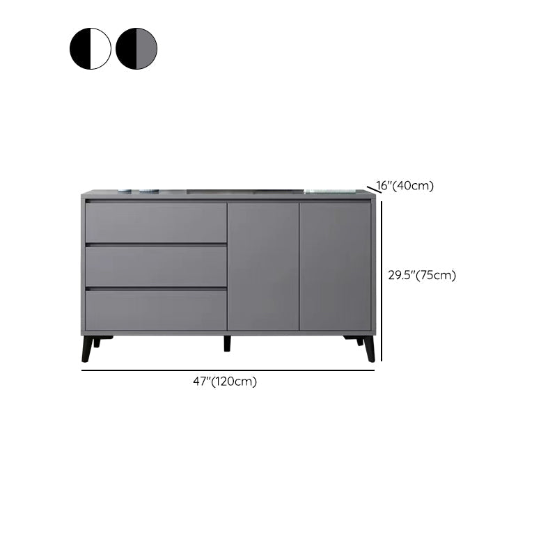 Stain Resistant Storage Cabinet Wood Side Cabinet with Drawer Clearhalo 'Cabinets & Chests' 'cabinets_chests' 'furn' 'furn_cabinets_chests' 'Furniture' 'Living Room Furniture' 7445759