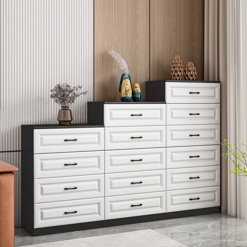 Wood Standard Side Cabinet Stain Resistant Storage Cabinet with Drawers Clearhalo 'Cabinets & Chests' 'cabinets_chests' 'furn' 'furn_cabinets_chests' 'Furniture' 'Living Room Furniture' 7445779