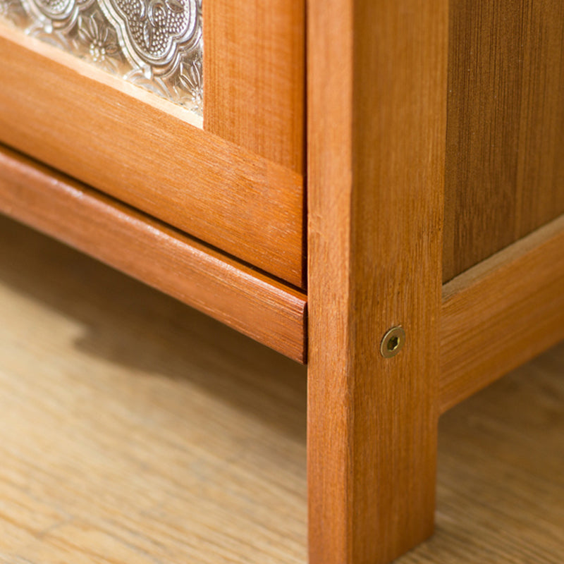 Wood Standard Cabinet Glass Door Contemporary Accent Cabinet with Doors Clearhalo 'Cabinets & Chests' 'cabinets_chests' 'furn' 'furn_cabinets_chests' 'Furniture' 'Living Room Furniture' 7445808