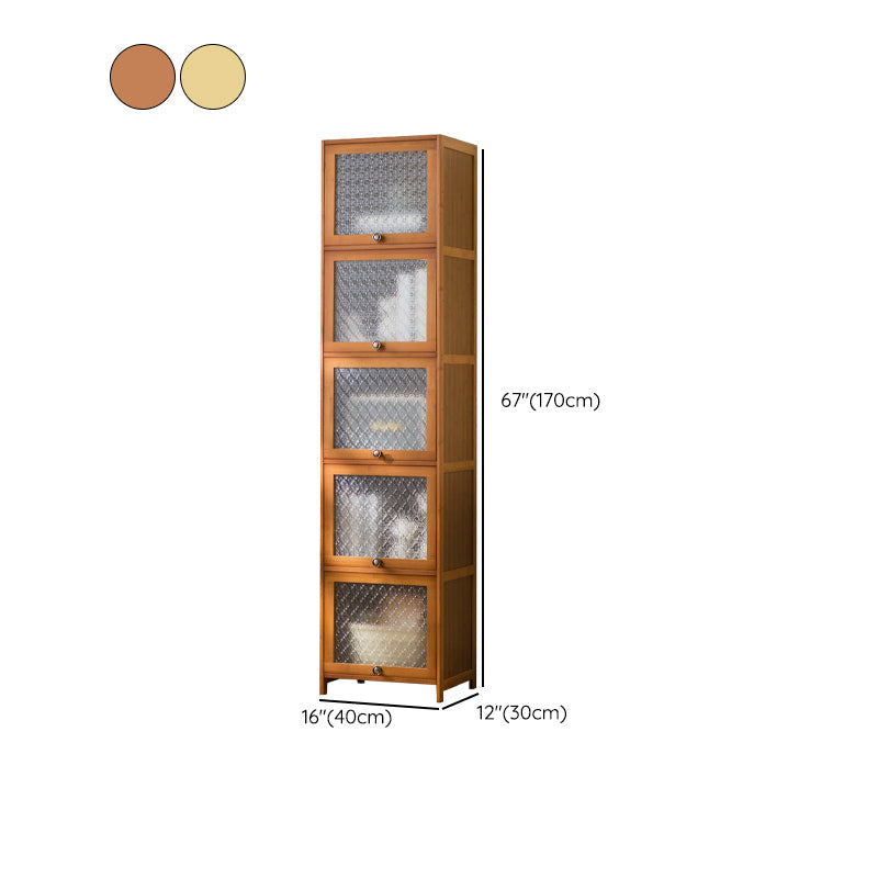 Wood Standard Cabinet Glass Door Contemporary Accent Cabinet with Doors Clearhalo 'Cabinets & Chests' 'cabinets_chests' 'furn' 'furn_cabinets_chests' 'Furniture' 'Living Room Furniture' 7445820