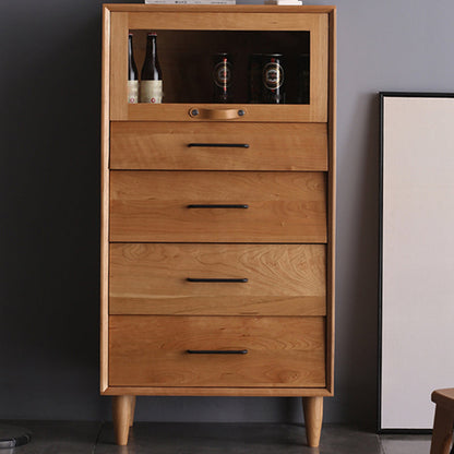 Contemporary Natural Cabinet Solid Wood 4 - Drawer Accent Cabinet Pine Clearhalo 'Cabinets & Chests' 'cabinets_chests' 'furn' 'furn_cabinets_chests' 'Furniture' 'Living Room Furniture' 7445822