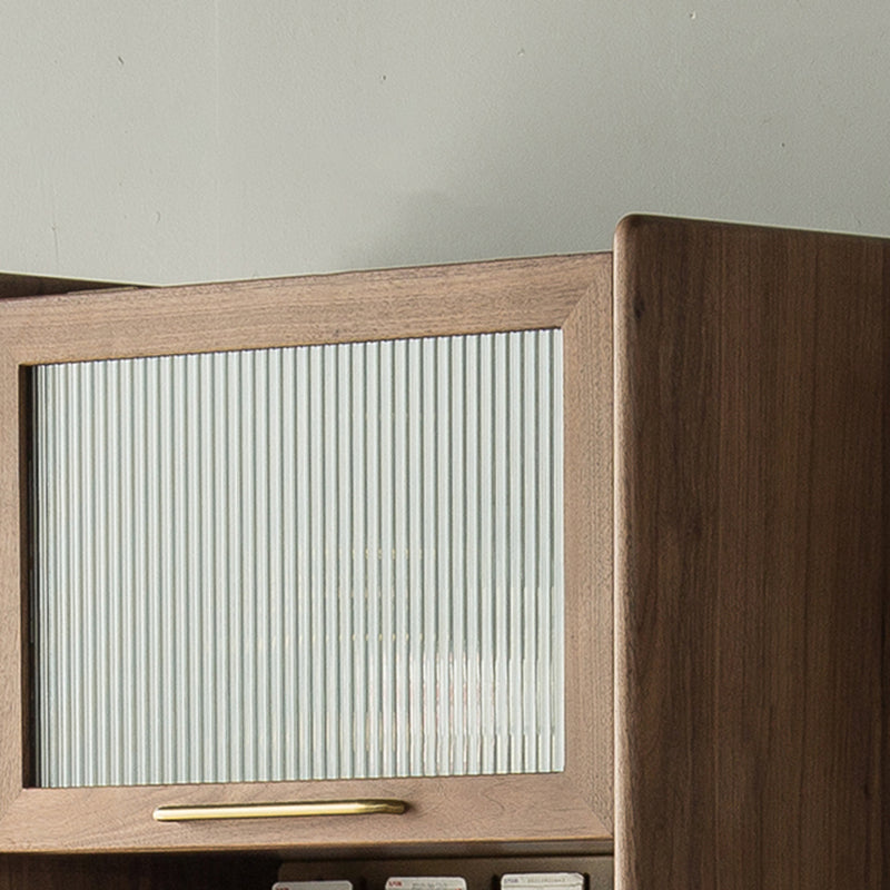 Solid Wood Accent Cabinet Modern Glass Paned Cabinet with Doors Clearhalo 'Cabinets & Chests' 'cabinets_chests' 'furn' 'furn_cabinets_chests' 'Furniture' 'Living Room Furniture' 7445852