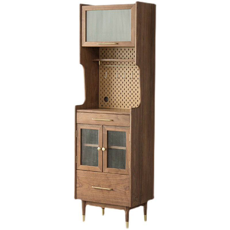 Solid Wood Accent Cabinet Modern Glass Paned Cabinet with Doors Clearhalo 'Cabinets & Chests' 'cabinets_chests' 'furn' 'furn_cabinets_chests' 'Furniture' 'Living Room Furniture' 7445854