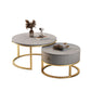 Slate Top Coffee Cocktail Table Frame Coffee or End Table with Drawe Grey Clearhalo 'Coffee & Accent Tables' 'Coffee Tables' 'coffee_tables' 'furn' 'furn_coffee_tables' 'Furniture' 'Living Room Furniture' 7445861