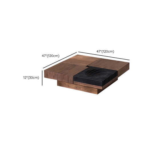 Mesa de cóctel contemporánea de 11 "H Mesa de café de almacenamiento de madera de madera