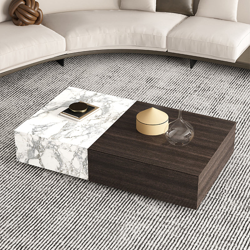 31" Wide Contemporary Cocktail Table Stone Coffee Cocktail Table Clearhalo 'Coffee & Accent Tables' 'Coffee Tables' 'coffee_tables' 'furn' 'furn_coffee_tables' 'Furniture' 'Living Room Furniture' 7445949